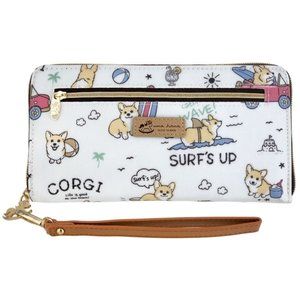 Waterproof Corgi Zipper Long Wallet Fits Phone